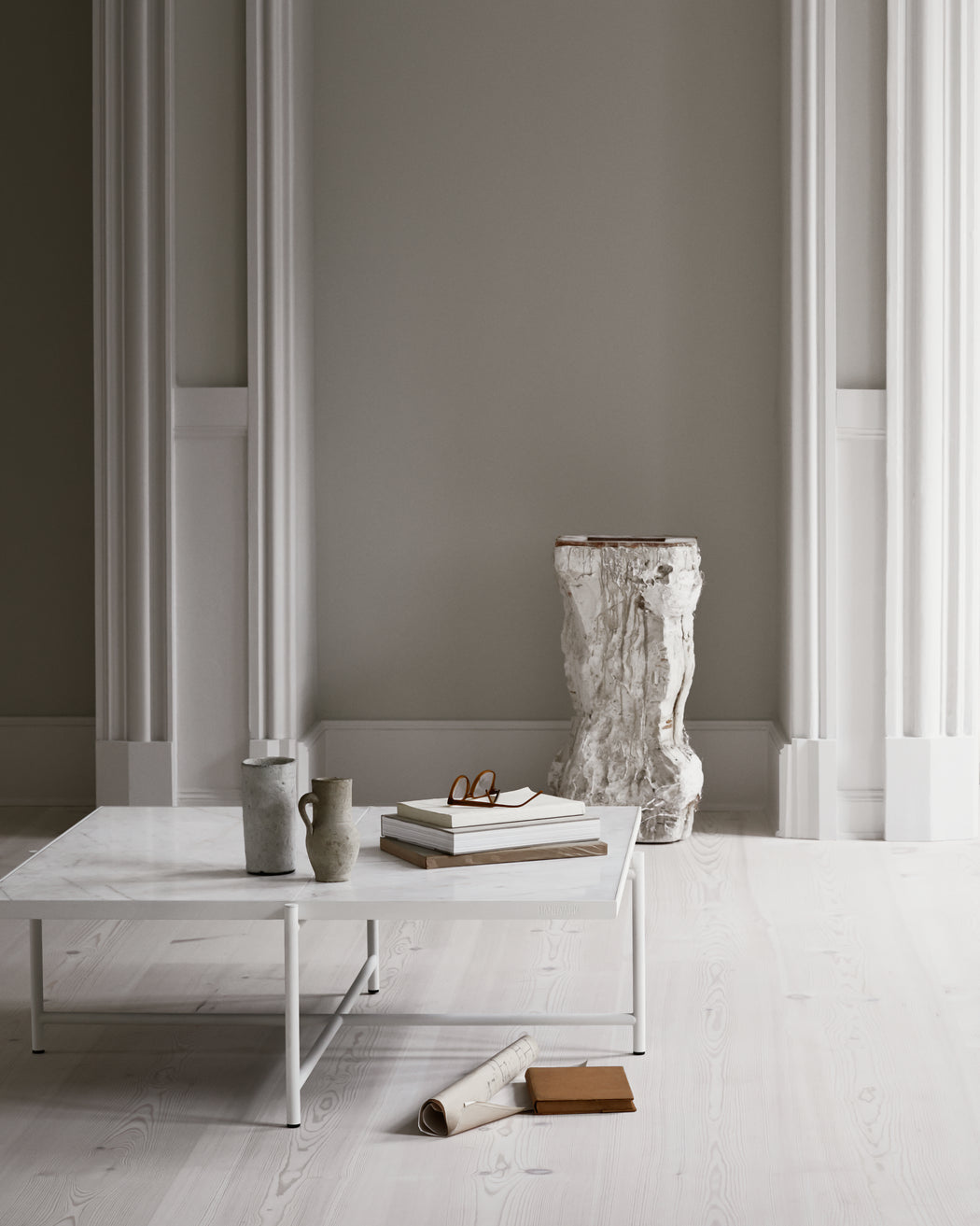 COFFEE TABLE 90 - ALL WHITE